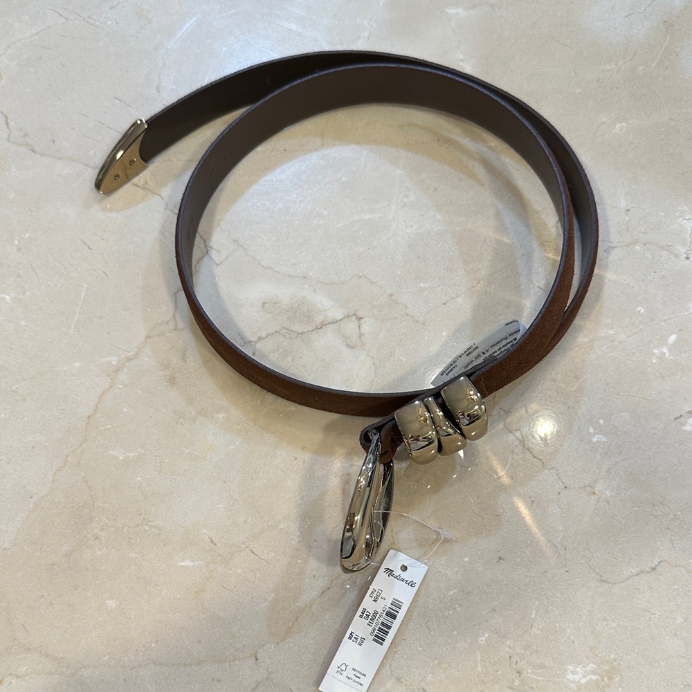 NWT Madewell Triple Metal Keeper Belt